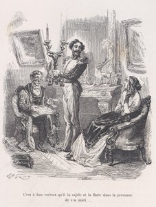 Dobrze, że namawia ją i schlebia przed mężem. z Małego Miseri..., 1843. autorstwa Jean Ignace Isidore Gérard