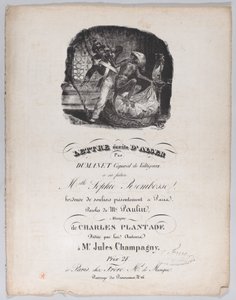 List napisany z Algieru, ca. 1835.