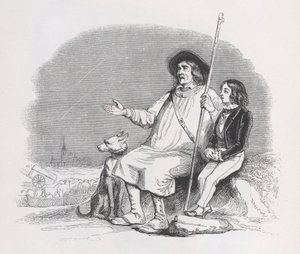 Spadające gwiazdy z Dzieła wszystkich Bérangera, 1836. autorstwa Jean Ignace Isidore Gérard