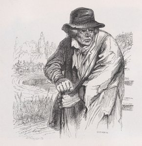 Stary Włóczęga z Dzieł Wszystkich Bérangera, 1836.