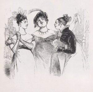 Opinia tych Pań z Dzieł Wszystkich Bérangera, 1836. autorstwa Jean Ignace Isidore Gérard
