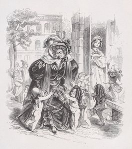 Biedny Putti z Dzieł wszystkich Bérangera, 1836. autorstwa Jean Ignace Isidore Gérard