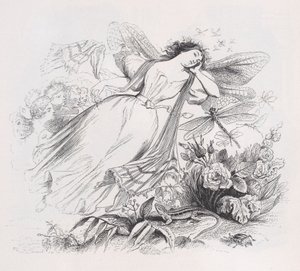 Sylfa z Dzieł wszystkich Bérangera, 1836. autorstwa Jean Ignace Isidore Gérard
