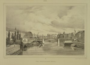 Widok na Pont Royal, opublikowany przez Auguste Bry