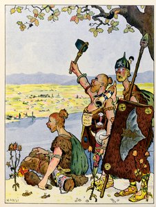 A história da Alsácia conta às crianças; Les Germains veem a Alsácia do outro lado do Reno;polonês