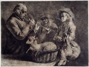 Oboista”. autorstwa Jean Jacques Boissieu de