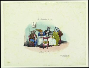 Dzisiejsze Metamorfozy. Czekam na gościa Metamorfozy dnia. Czekam na gościa autorstwa Jean Jacques Grandville
