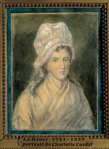 Portret Charlotte Corday (1768-1793) Obraz Jeana Jacquesa Hauera (1751-1829) XVIII wiek. Wersal. Muzeum Lambineta