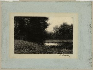 Krajobraz ze stawem autorstwa Jean Jacques Henner