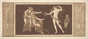 Apollo wieńczący sztukę Apollo koronujący sztukę, z Recueil de Different Compositions..., 1784.