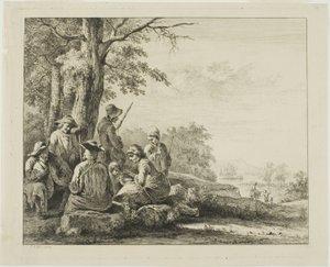 Scena rodzinna w krajobrazie autorstwa Jean Jacques de Boissieu