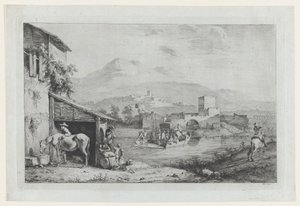 Pasaż Garigliano Włochy, 1793. autorstwa Jean Jacques de Boissieu