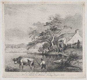 Pasterz i Byk, według Ruisdaela, 1772. autorstwa Jean Jacques de Boissieu