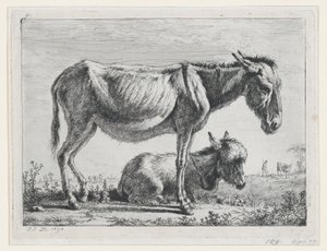 Jenny ze swoim źrebakiem, 1797. autorstwa Jean Jacques de Boissieu