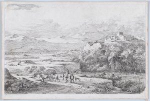 Krajobraz według Van der Cabela, ok. 1773. autorstwa Jean Jacques de Boissieu