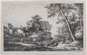Krajobraz w Ambronay, 1796. autorstwa Jean Jacques de Boissieu