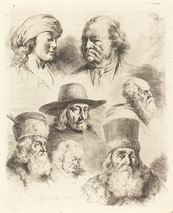 Siedem Studiów Głowic autorstwa Jean Jacques de Boissieu