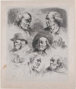 Studium ośmiu głów, 1795. autorstwa Jean Jacques de Boissieu