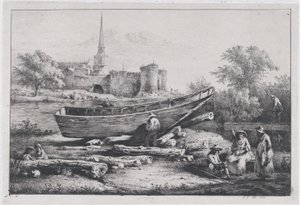Plac budowy w Savigny, 1803 r. autorstwa Jean Jacques de Boissieu