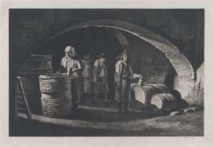 Coopers, reprodukcja oryginału z końca XIX wieku z 1790 roku. autorstwa Jean Jacques de Boissieu