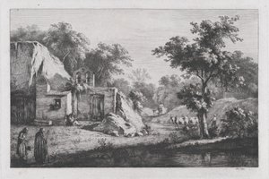 Mała Pustelnia, 1793. autorstwa Jean Jacques de Boissieu