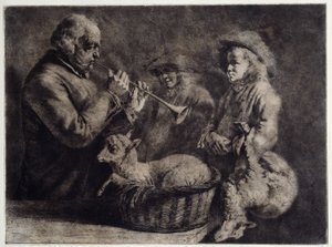 Oboista autorstwa Jean Jacques de Boissieu