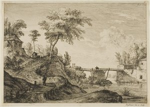 Drewniany most autorstwa Jean Jacques de Boissieu