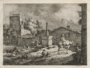 Widok na Saint-Andeol autorstwa Jean Jacques de Boissieu