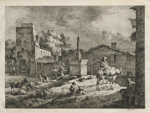 Widok Saint-Andeol, 1774. autorstwa Jean Jacques de Boissieu