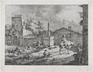 Widok Saint-Andéol, 1774. autorstwa Jean Jacques de Boissieu