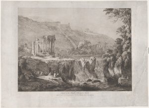 Widok Świątyni Tyburtyńskiej Sybilli, 1809 r.