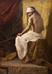 Arabe asis, bez daty. (Olej na płótnie) autorstwa Jean Joseph Benjamin Constant