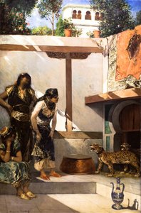 Dziedziniec pałacu sułtańskiego autorstwa Jean Joseph Benjamin Constant