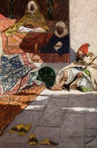 Prezenty pashy (detal), przed 1883 (olej na płótnie) autorstwa Jean Joseph Benjamin Constant