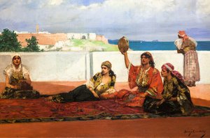 Taniec z szalami, ok. 1880 (olej na płótnie) autorstwa Jean Joseph Benjamin Constant