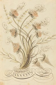 Kaligraficzne Kwiaty autorstwa Jean Joseph Bernard called Bernard de Paris