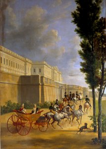 Wyjazd Napoleona (1769-1821) i Marie Louise (1791-1847) na polowanie w Compiegne w 1811 r. Obraz Josepha Bidaulta (1758-1846) 1811 nd. 2,1x0,9 m Paryż, Muzeum Marmottan