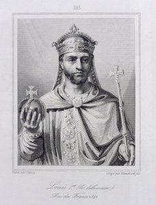 Ludwik I „Pobożny” (778-840) cesarz rzymski, ryty przez Blanchard autorstwa Jean Joseph Dassy