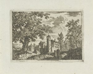 Zamek w krajobrazie autorstwa Jean Joseph Hanson