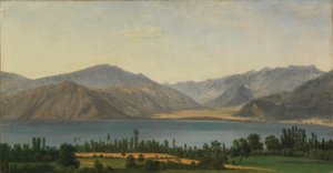 Jezioro Fucino i góry Abruzji autorstwa Jean Joseph Xavier Bidauld