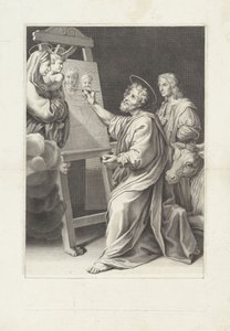Łukasz maluje Mary autorstwa Jean Langlois