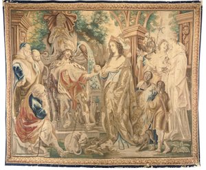 Gobelin brukselski z kompletu sześciu, ok.1650 (wełna i jedwab) autorstwa Jean Le and Eggermans Daniel II Clerc