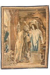 Gobelin brukselski z kompletu sześciu, ok.1650 (wełna i jedwab) autorstwa Jean Le and Eggermans Daniel II Clerc