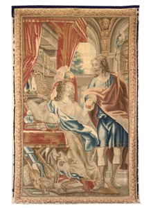 Gobelin brukselski z kompletu sześciu, ok.1650 (wełna i jedwab) autorstwa Jean Le and Eggermans Daniel II Clerc