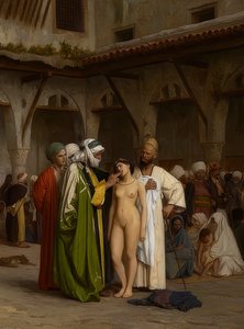 Rynek niewolników. ok. 1867 autorstwa Jean Leon Gerome