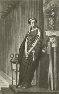 Rachela jako muza greckiej tragedii (wklęsłodruk) autorstwa Jean Leon Gerome