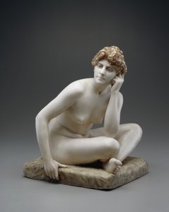 Siedząca kobieta, ok. 1890/95 (marmur z oryginalnym woskiem i polichromią) autorstwa Jean Leon Gerome