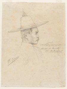 Studium dla przyjęcia ambasadorów syjamskich w Fontainebleau, 1861-1864. autorstwa Jean Leon Gerome