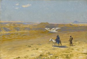 Ucieczka do Egiptu, lata 90. XIX wieku. autorstwa Jean Leon Gerome