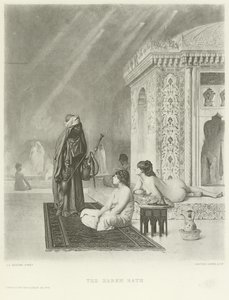 Łaźnia Harem (grawiura) autorstwa Jean Leon Gerome